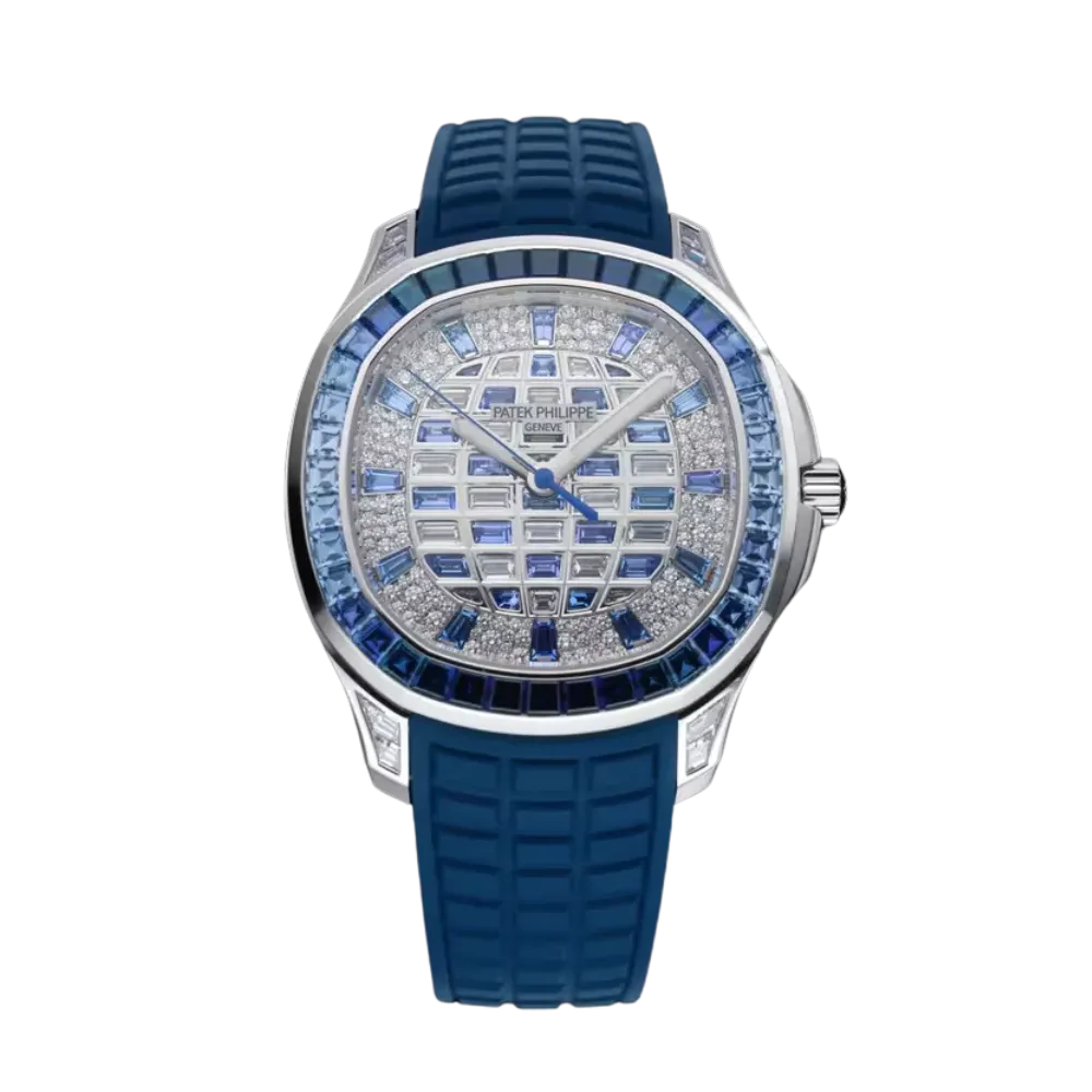 Patek Philippe Aquanaut Luce 5268/461G-001 White Gold Diamond Blue Sapphire Dial - Image 7