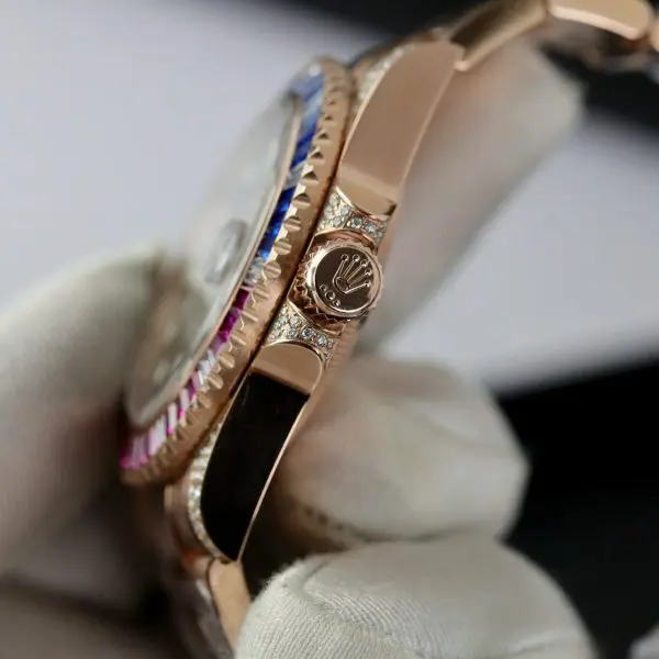 Rolex GMT-Master II 126755SARU 'SARU' Rose Gold Black Dial Diamond Bezel - Image 6